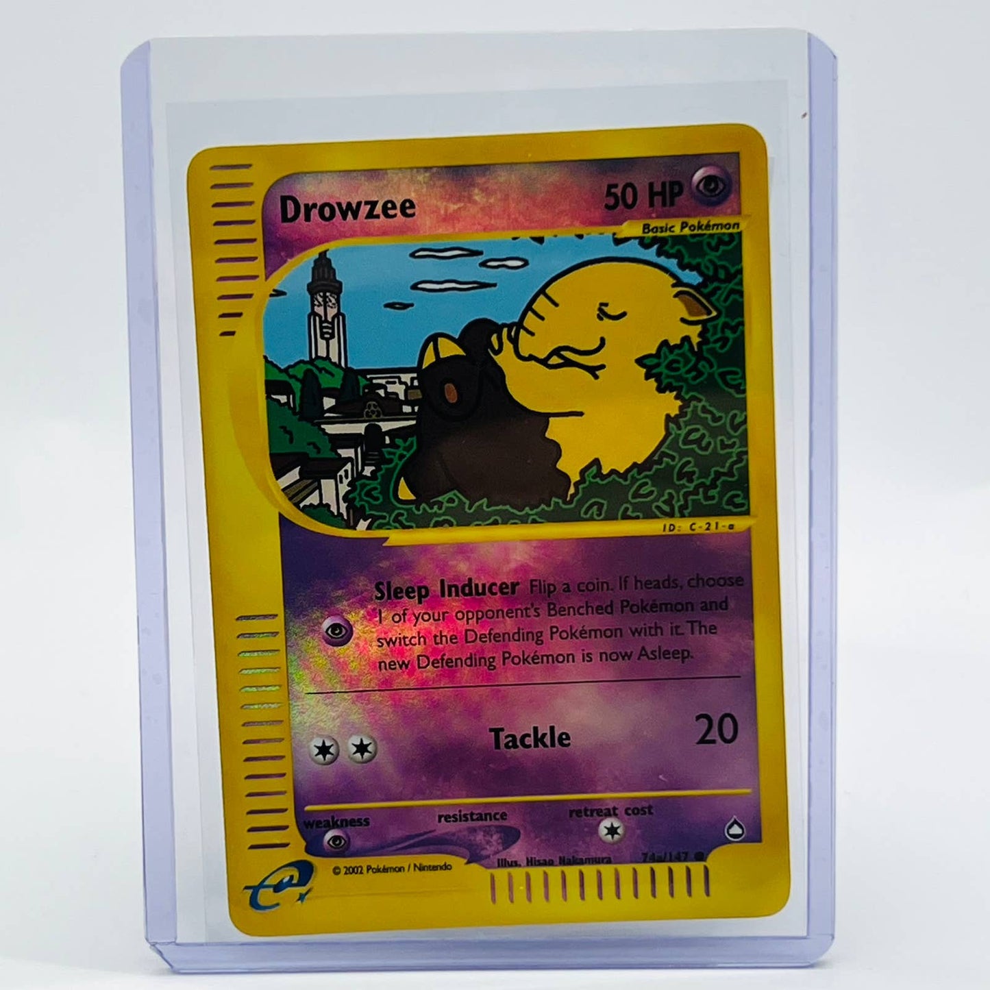 Pokémon Drowzee 74a/147 Aquapolis Reverse Holo Foil TCG Pokemon Card NM-MT