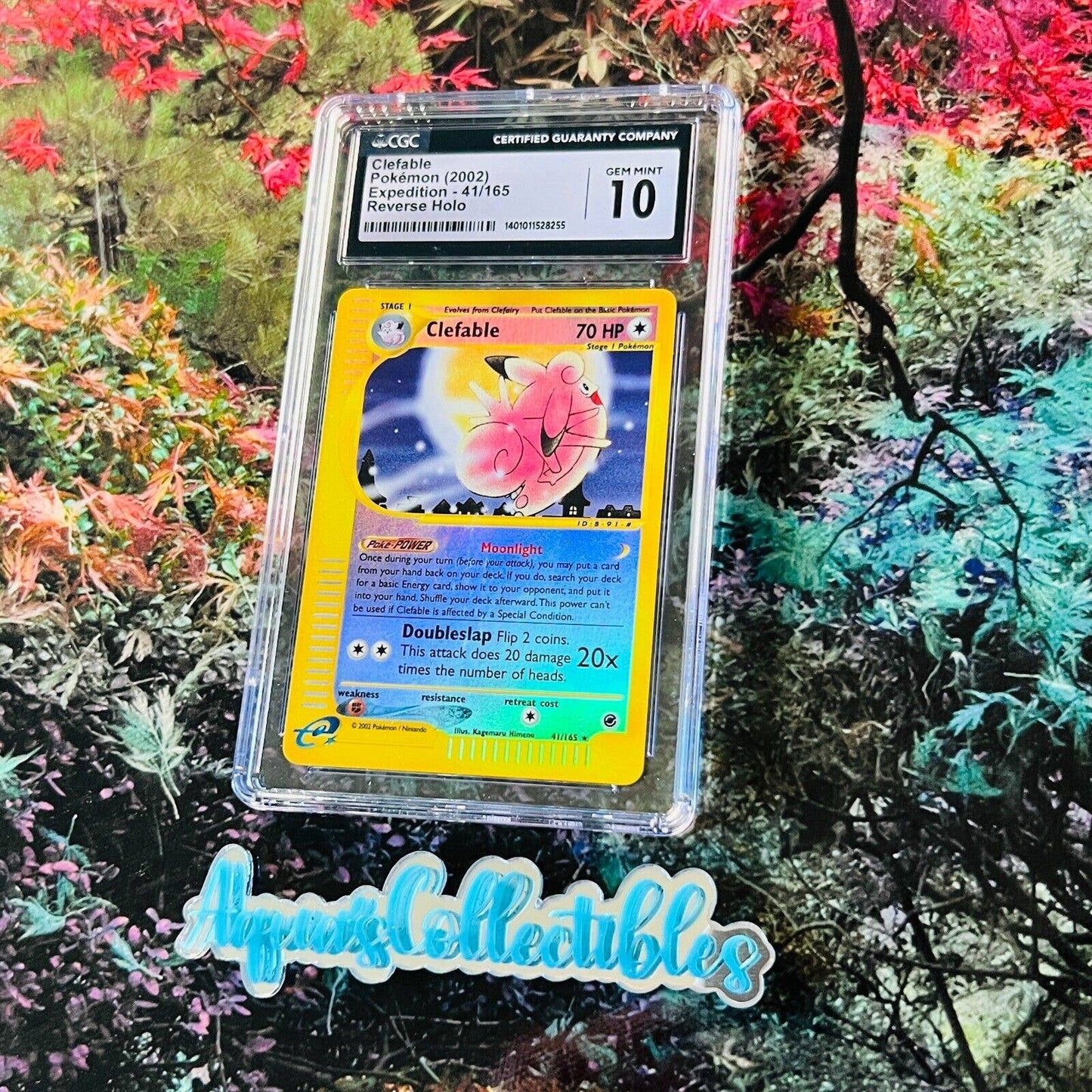 CGC 10 GEM MINT Clefable 41/165 Pokémon Expedition 2002 Reverse Holo (PSA/BGS)