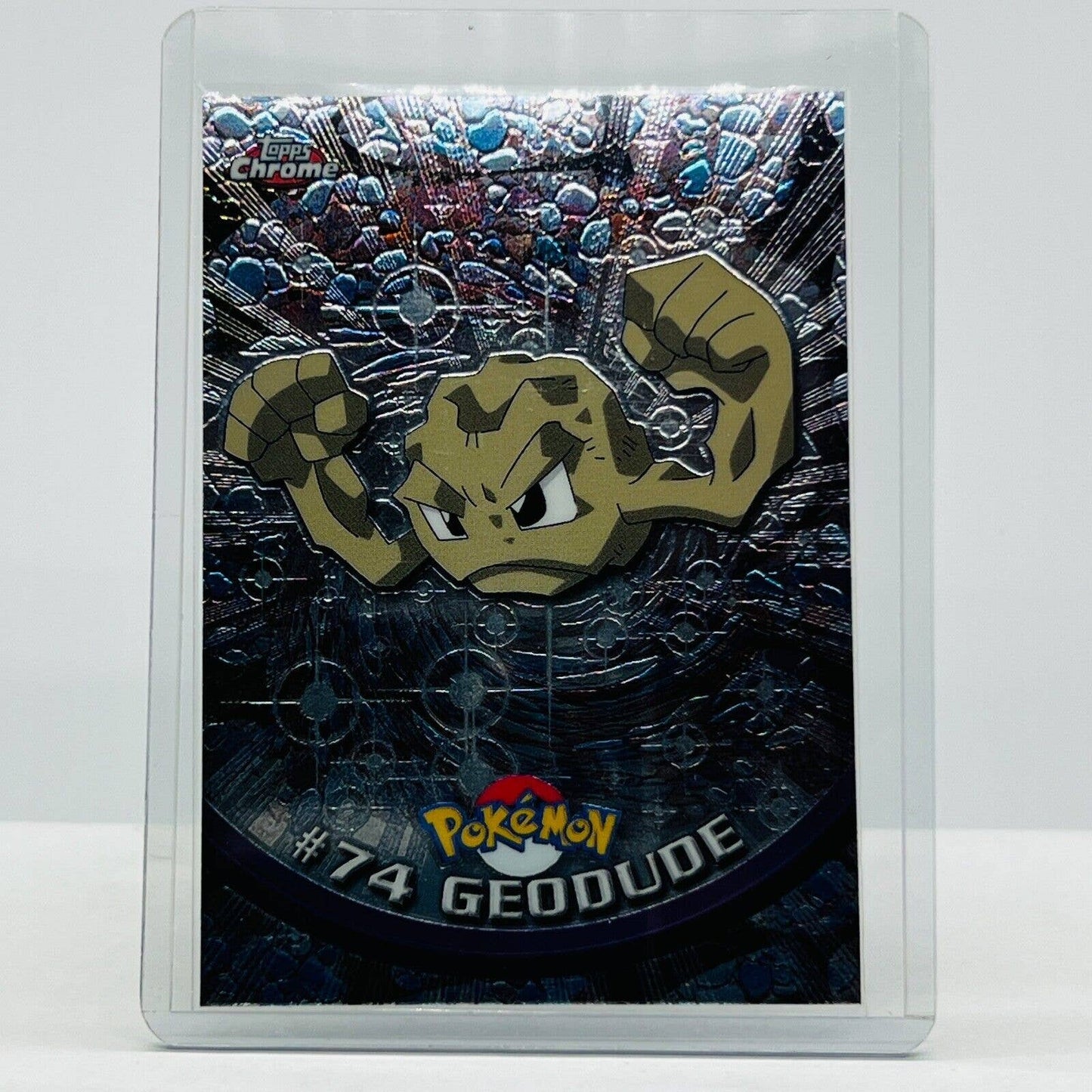 Pokémon Geodude #74 Pokemon 2000 Topps TV Animation Chrome Series 1 Holo Foil