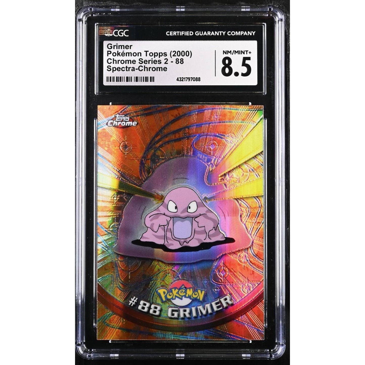 CGC 8.5 NM/MINT+ Grimer Spectra #88 Pokemon 2000 Topps Chrome Rare (PSA/BGS)