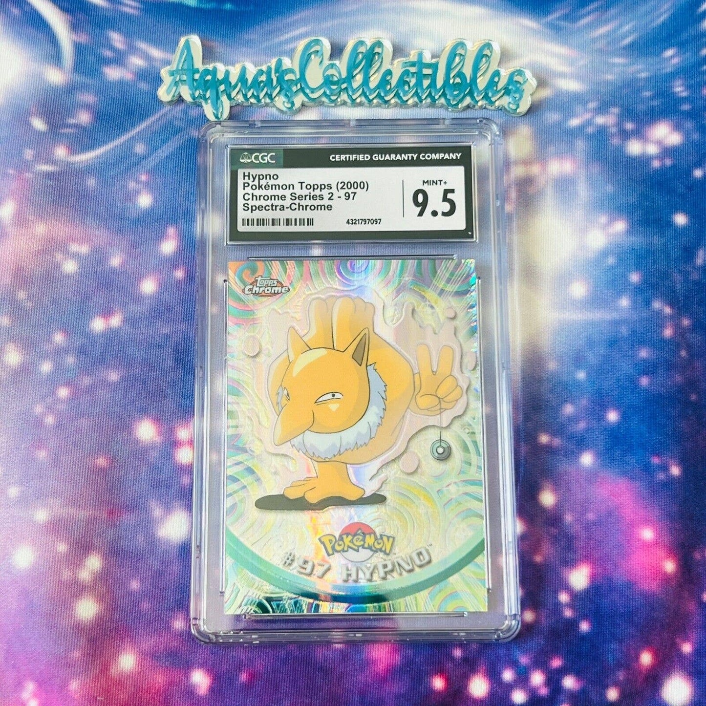 CGC 9.5 MINT+ Hypno Spectra #97 Pokemon 2000 Topps Chrome Holo Rare (PSA/BGS)