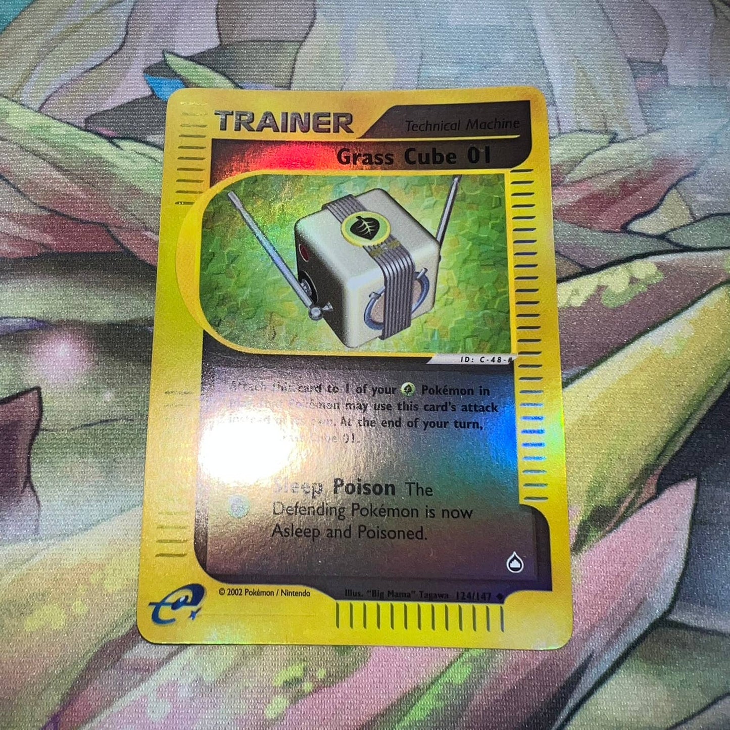 Pokémon Grass Cube 01 Trainer 124/147 Aquapolis Reverse Holo TCG Pokemon Card NM