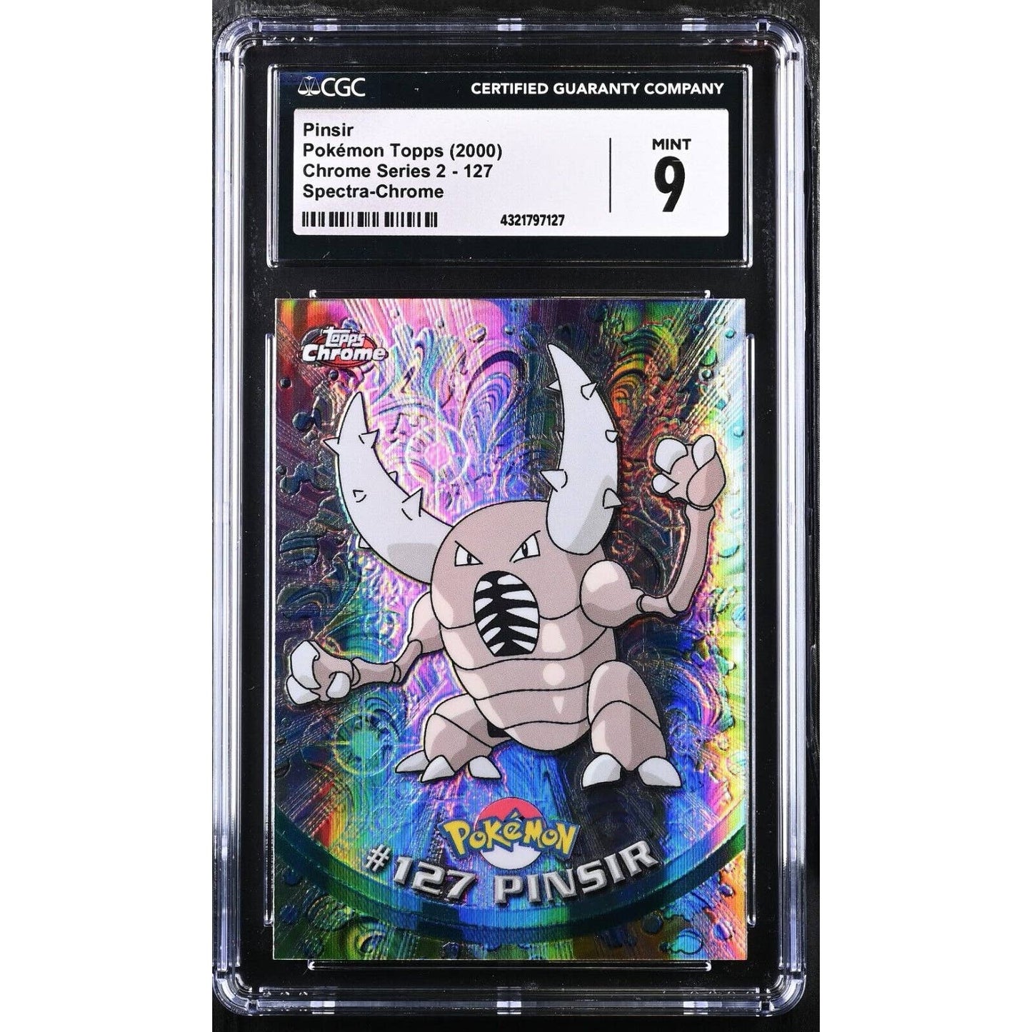 CGC 9 MINT Pinsir Spectra #127 Pokemon 2000 Topps Chrome Holo Rare (PSA/BGS)