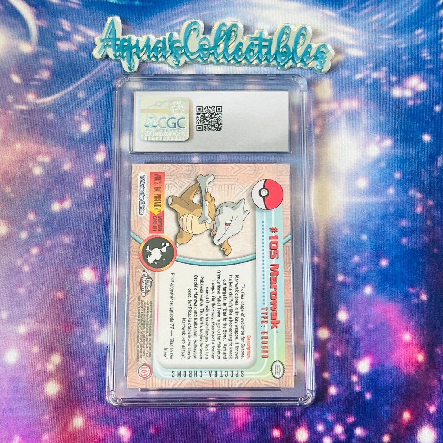 CGC 9 MINT Marowak Spectra #105 Pokemon 2000 Topps Chrome Rare (PSA/BGS)