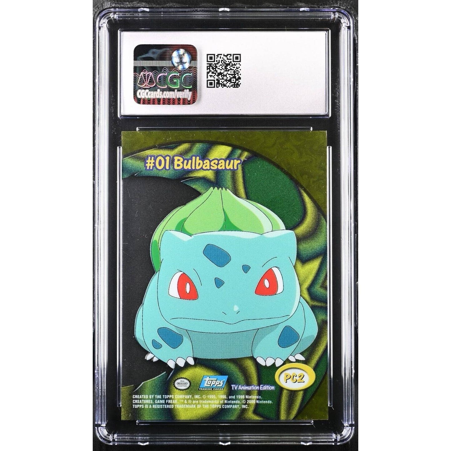 CGC 10 GEM MINT Bulbasaur #PC2 Pokemon 2000 Topps TV Clear Card (PSA/BGS)