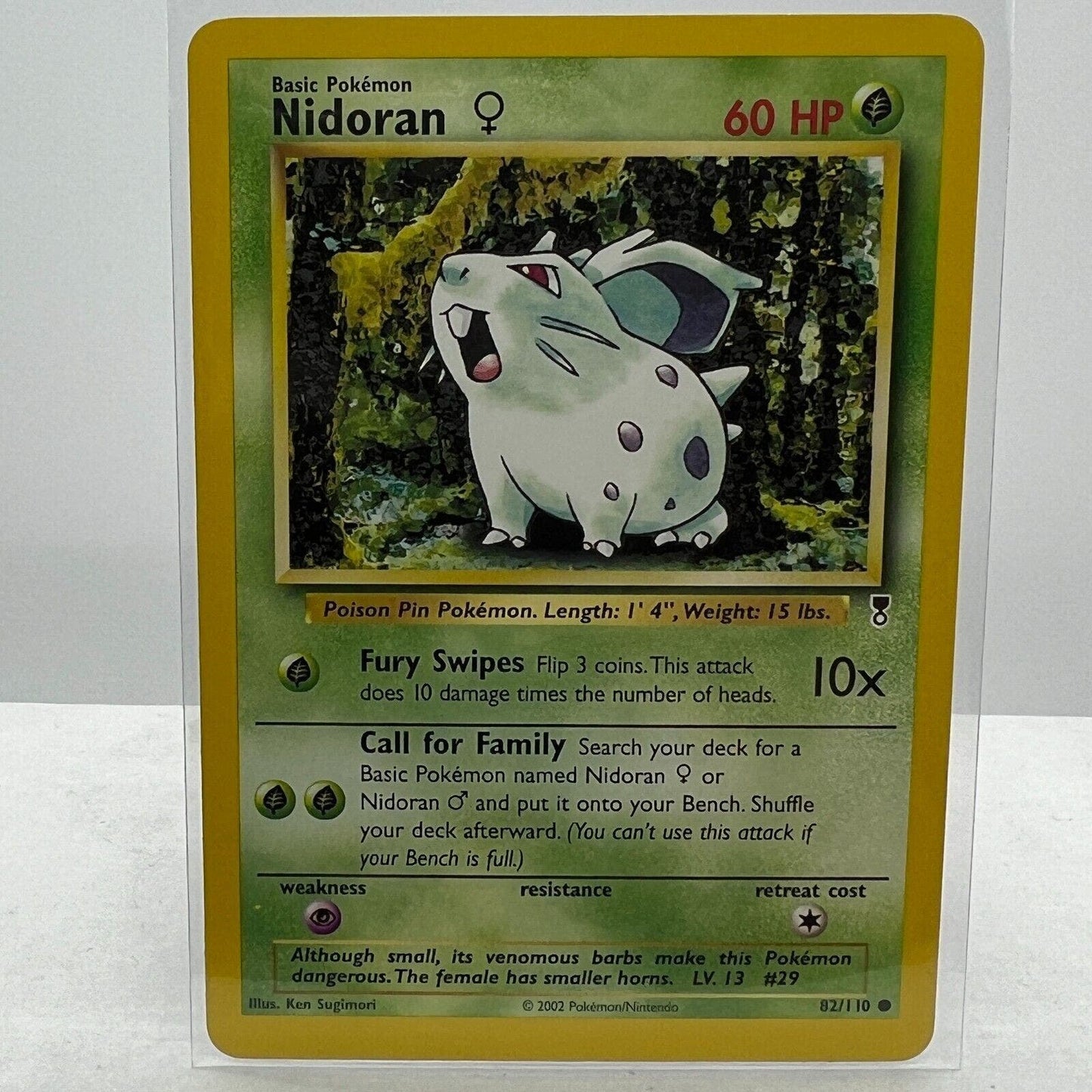 Pokémon Nidoran 82/110 Pokemon 2000 Legendary Collection TCG Common Card NM-MT