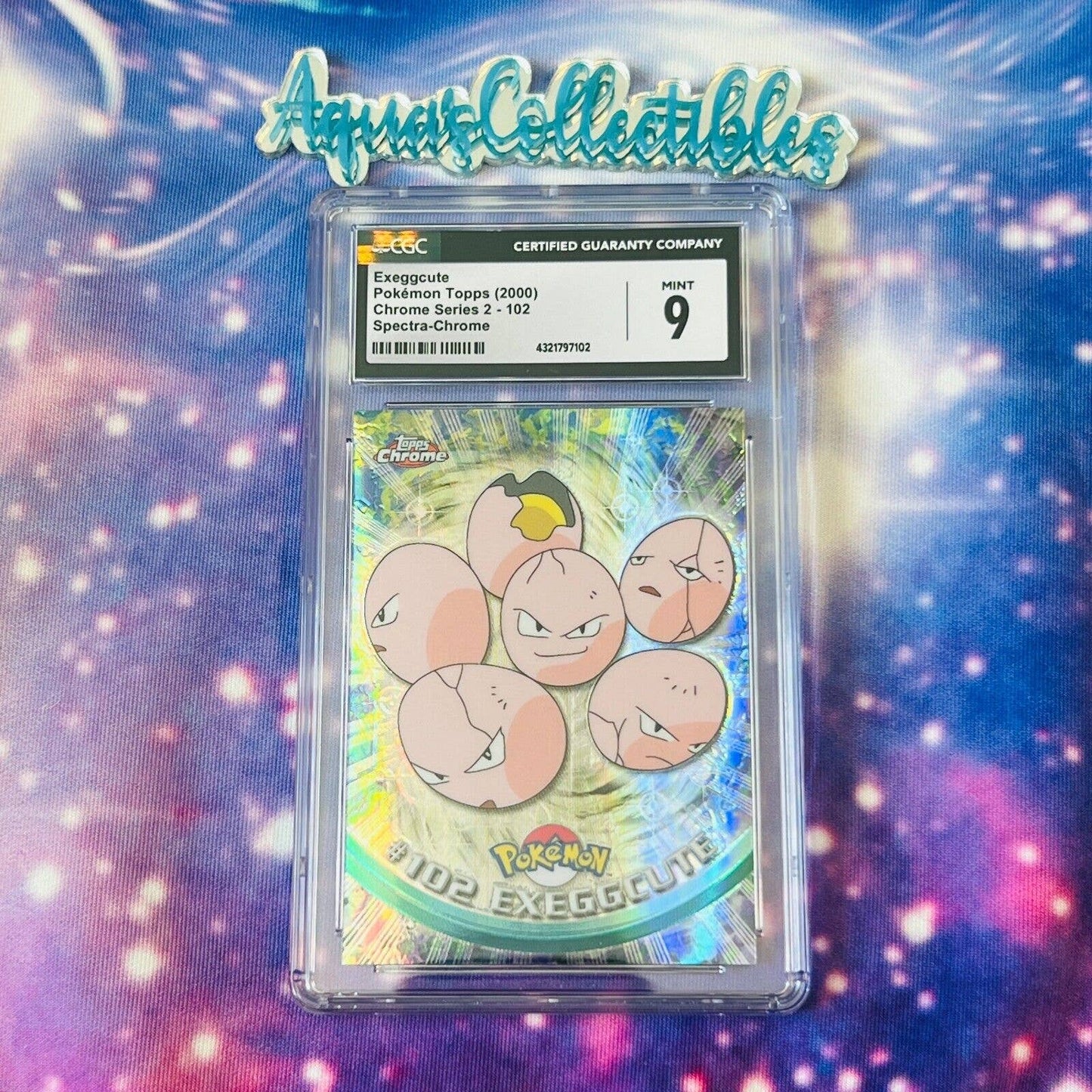 CGC 9 MINT Exeggcute Spectra #102 Pokemon 2000 Topps Chrome Rare (PSA/BGS)