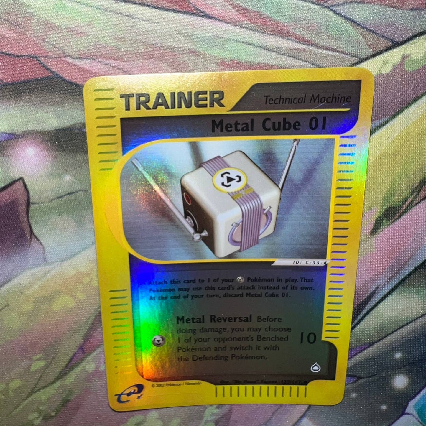 Pokémon Metal Cube 01 Trainer 132/147 Aquapolis Reverse Holo TCG Pokemon Card NM