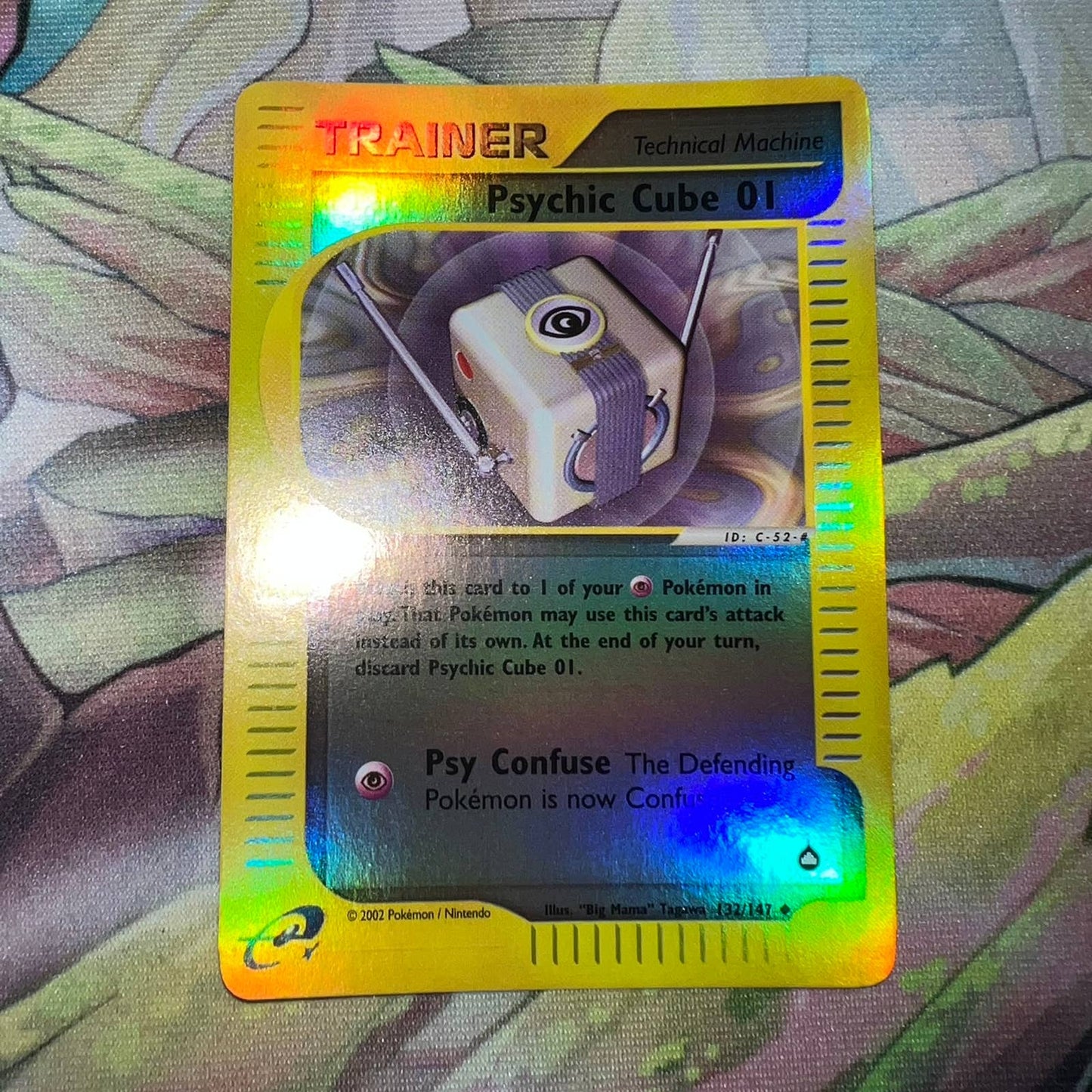 Pokémon Psychic Cube 01 Trainer 132/147 Aquapolis Reverse Holo TCG Card NM