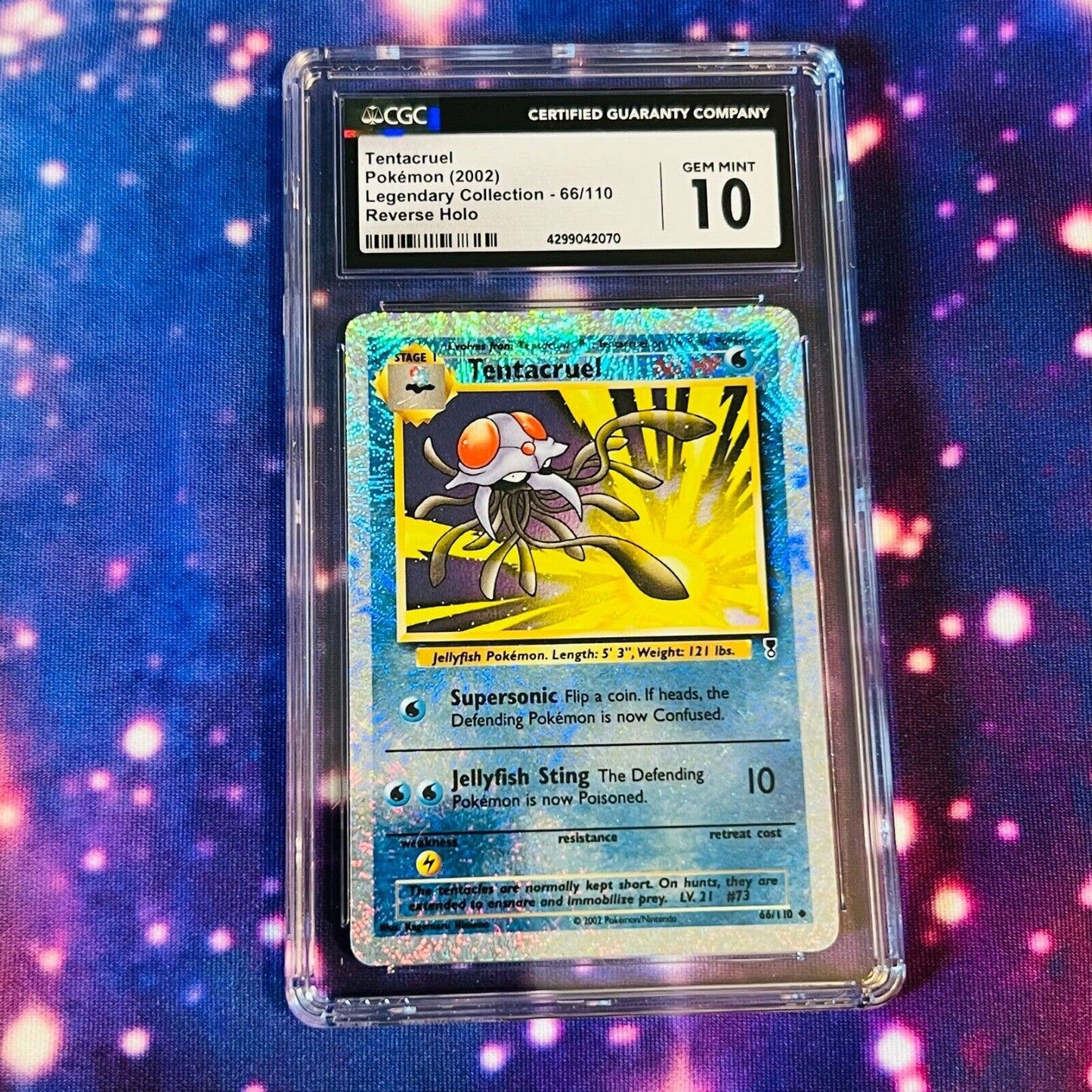 CGC 10 GEM MINT Tentacruel 66/110 Pokémon Legendary Collection Reverse (PSA/BGS)