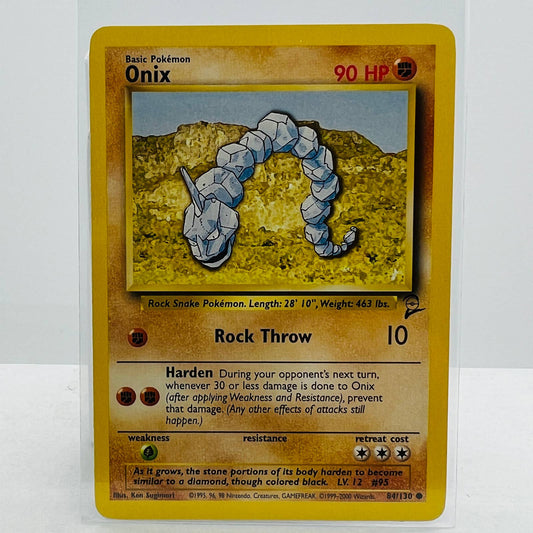 Pokémon Onix 84/130 Base Set 2 Pokemon 2000 WOTC Common Card NM-MT