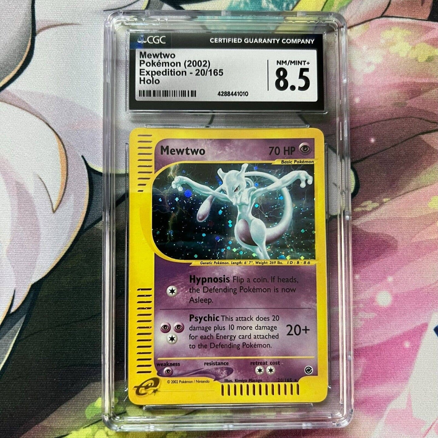 CGC 8.5 NM/MINT+ Mewtwo 20/165 Pokémon Expedition 2002 Holographic (PSA/BGS)