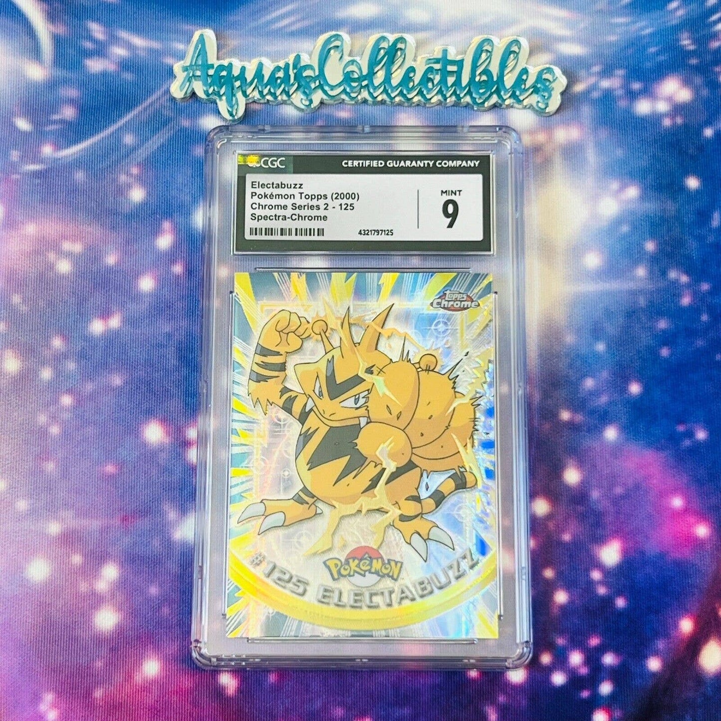 CGC 9 MINT Electabuzz Spectra #125 Pokemon 2000 Topps Chrome Rare (PSA/BGS)