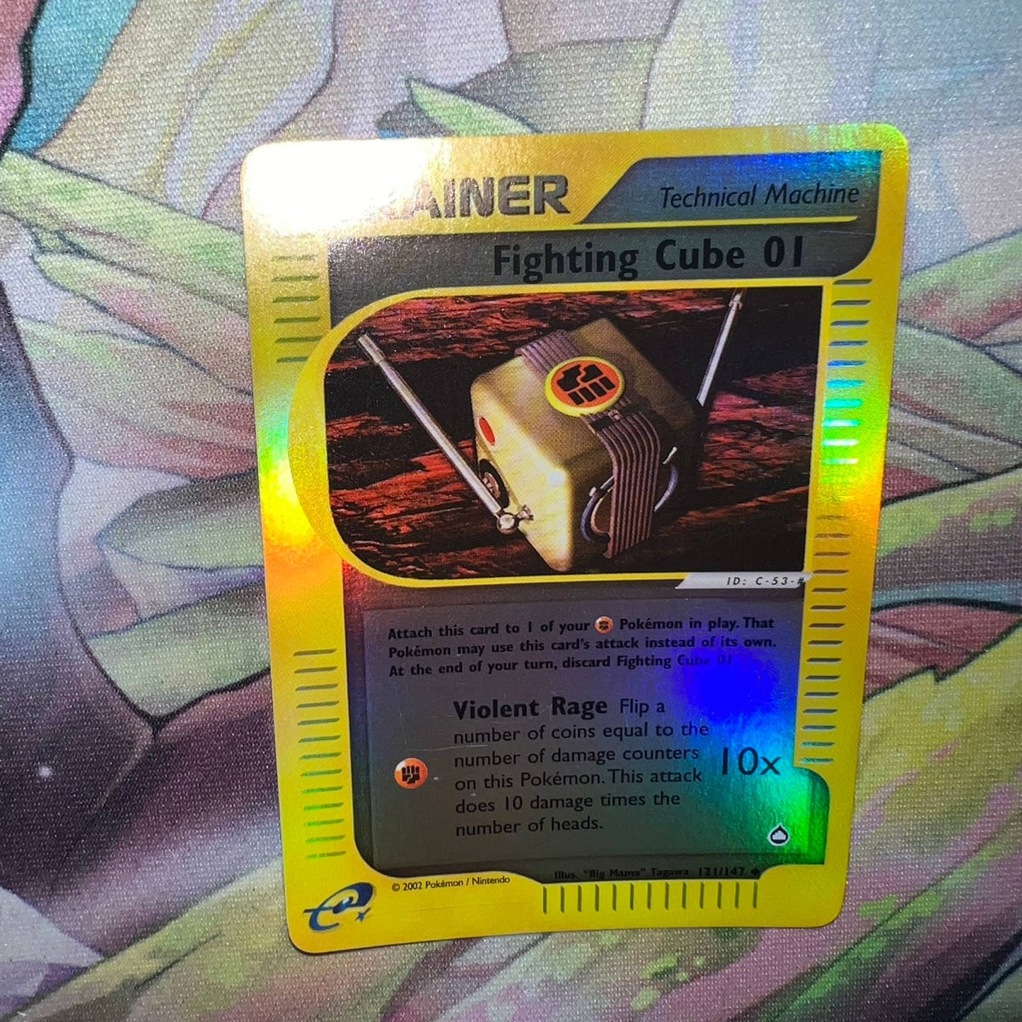 Pokémon Fighting Cube 01 Trainer 121/147 Aquapolis Reverse Holo Pokemon Card NM