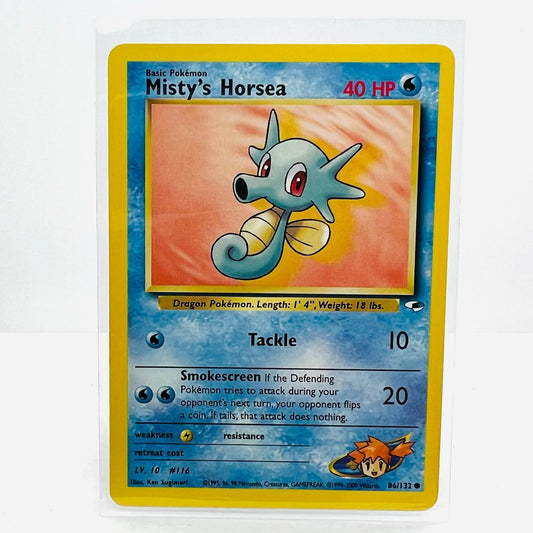 Pokémon Misty's Horsea 86/132 Gym Heroes Unlimited WOTC Common Card NM-MT