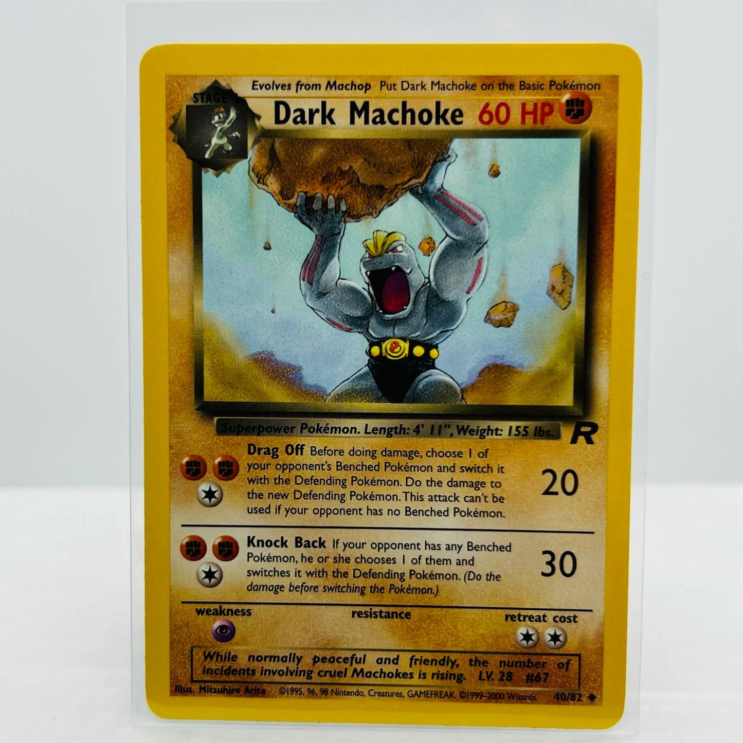 Pokémon Dark Machoke 40/82 Team Rocket WOTC Unlimited Uncommon Card NM-MT