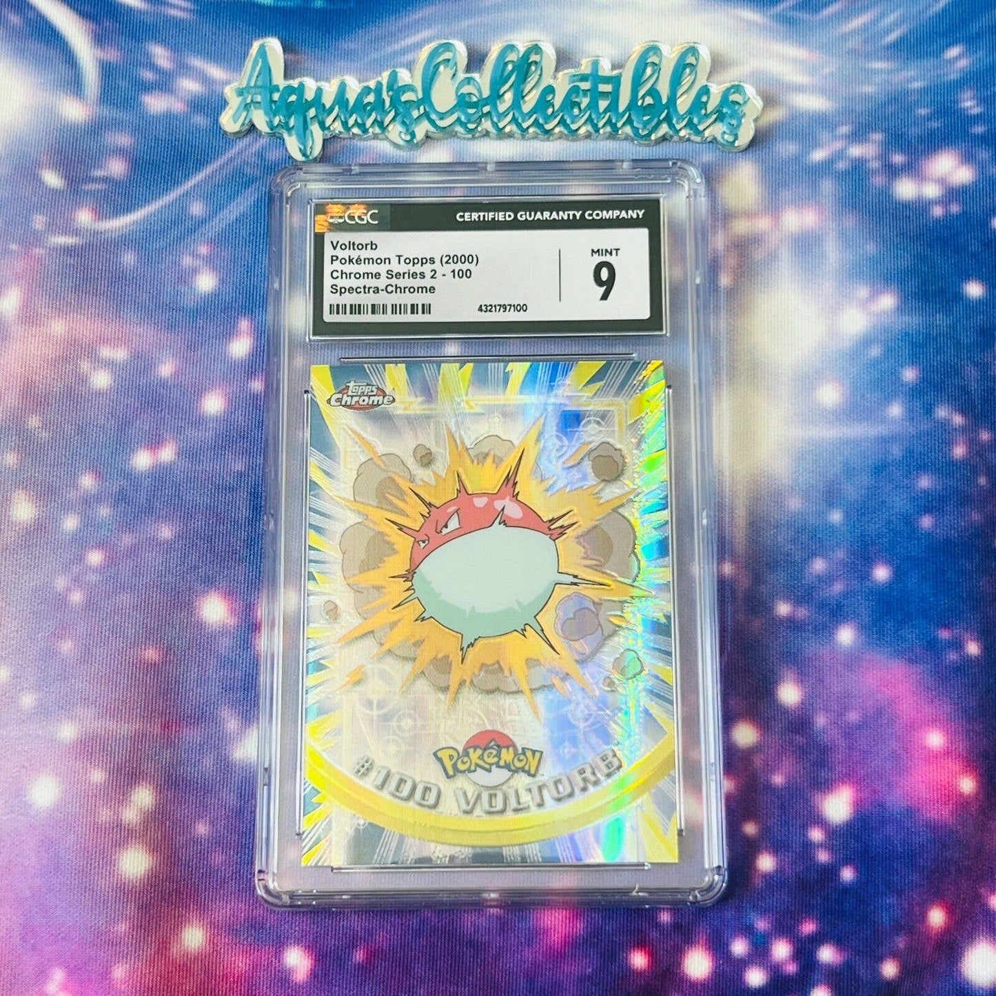 CGC 9 MINT Voltorb Spectra #100 Pokemon 2000 Topps Chrome Holo Rare (PSA/BGS)