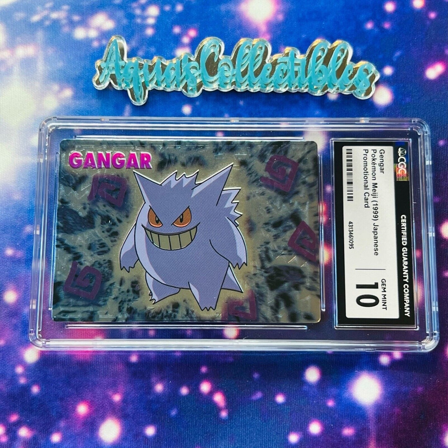 CGC 10 GEM MINT Gengar Gangar Pokemon Meiji 1999 Japanese Promo (PSA/BGS) Pop 1!