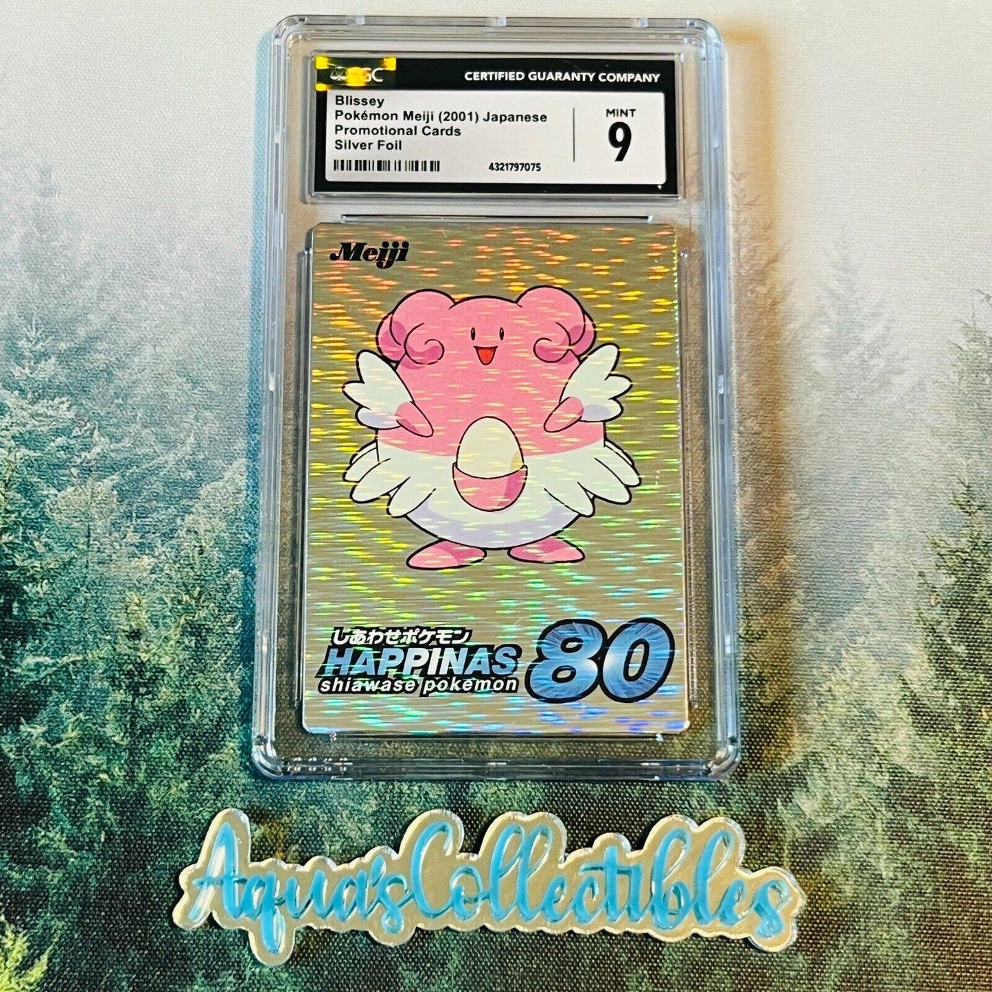 CGC 9 MINT Blissey Happinas Silver Foil Pokemon Japanese Meiji Promo (PSA/BGS)