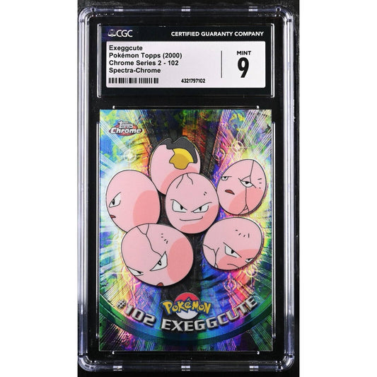 CGC 9 MINT Exeggcute Spectra #102 Pokemon 2000 Topps Chrome Rare (PSA/BGS)