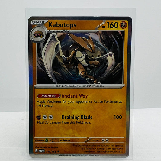 Pokémon Kabutops 141/165 Scarlet & Violet Pokemon 151 TCG Holo Rare Card NM-MT