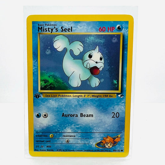 Pokémon Misty's Seel 1st Edition 88/132 Gym Heroes WOTC Common Card NM-MT