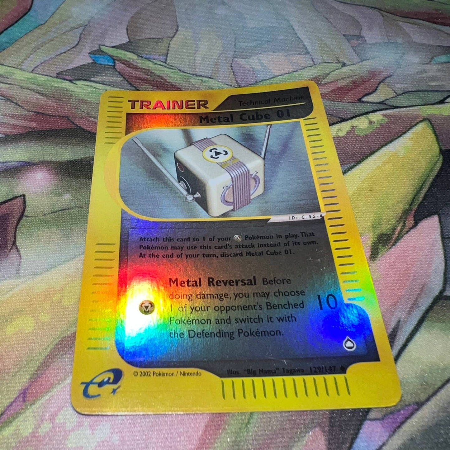 Pokémon Metal Cube 01 Trainer 132/147 Aquapolis Reverse Holo TCG Pokemon Card NM