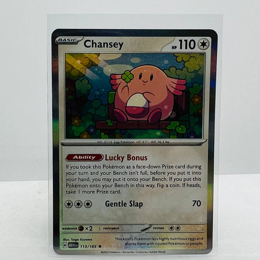 Pokémon Chansey 113/165 Scarlet & Violet Pokemon 151 TCG Holo Rare Card NM-MT