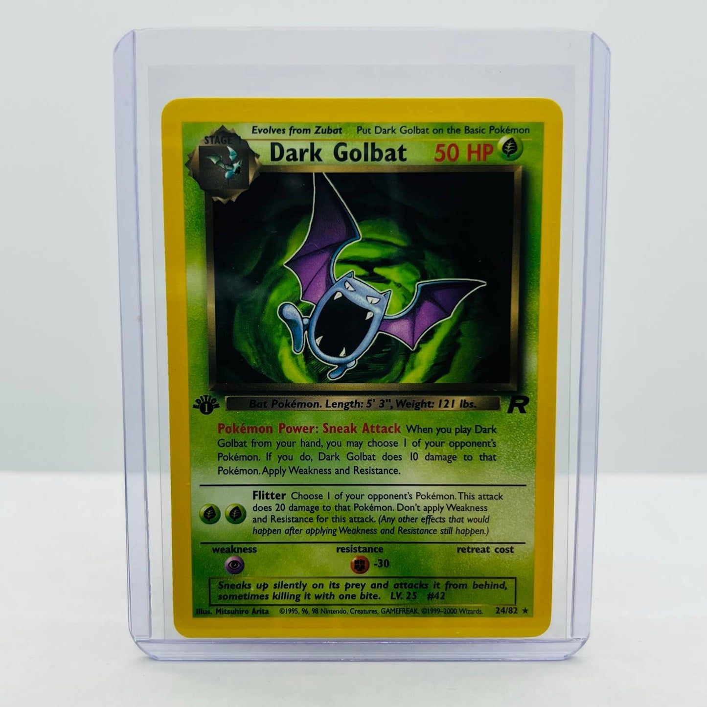 Pokémon Dark Golbat 1st Edition 24/82 Team Rocket TCG Non Holo Rare Card NM-MT