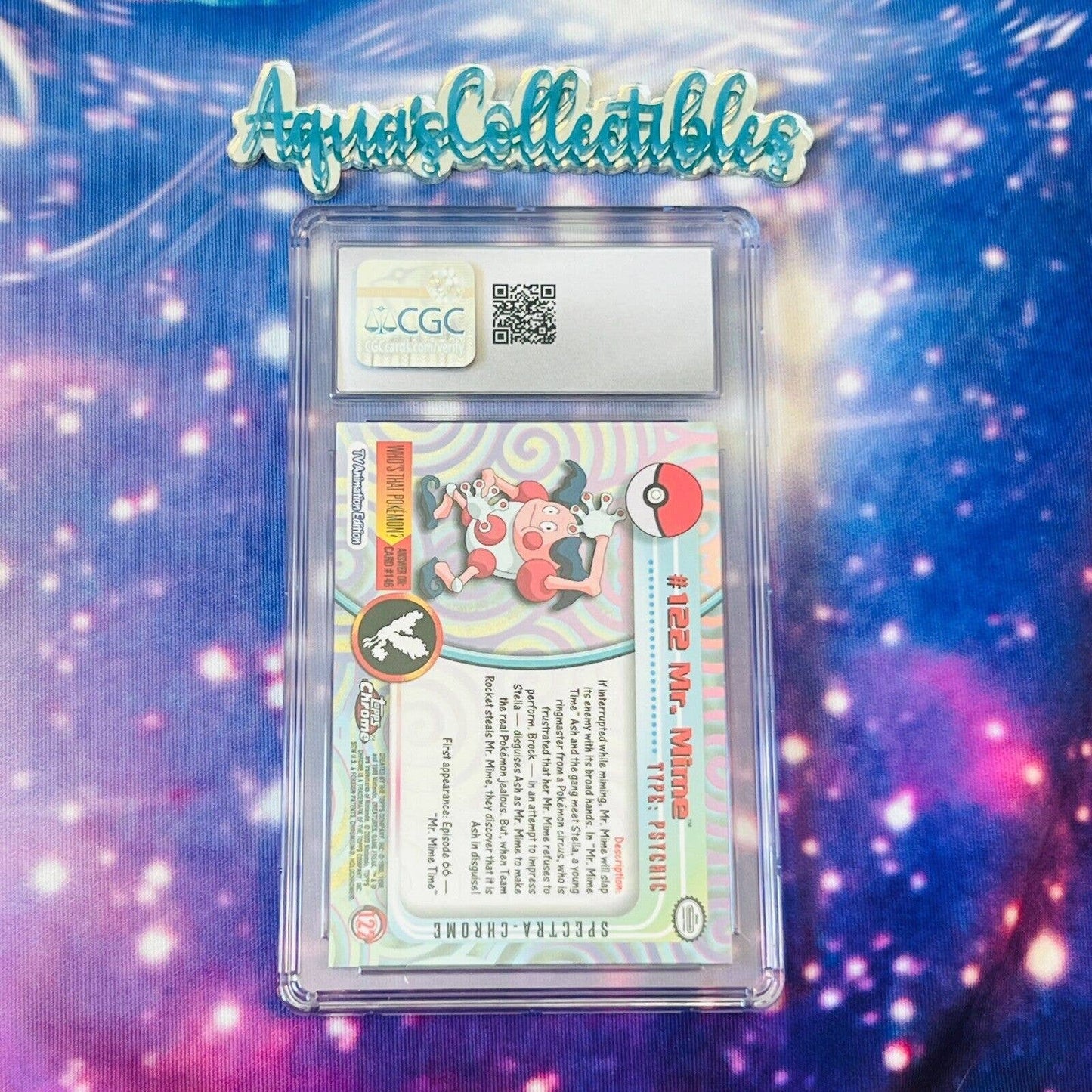 CGC 8.5 NM/MINT+ Mr. Mime Spectra #122 Pokemon 2000 Topps Chrome Rare (PSA/BGS)