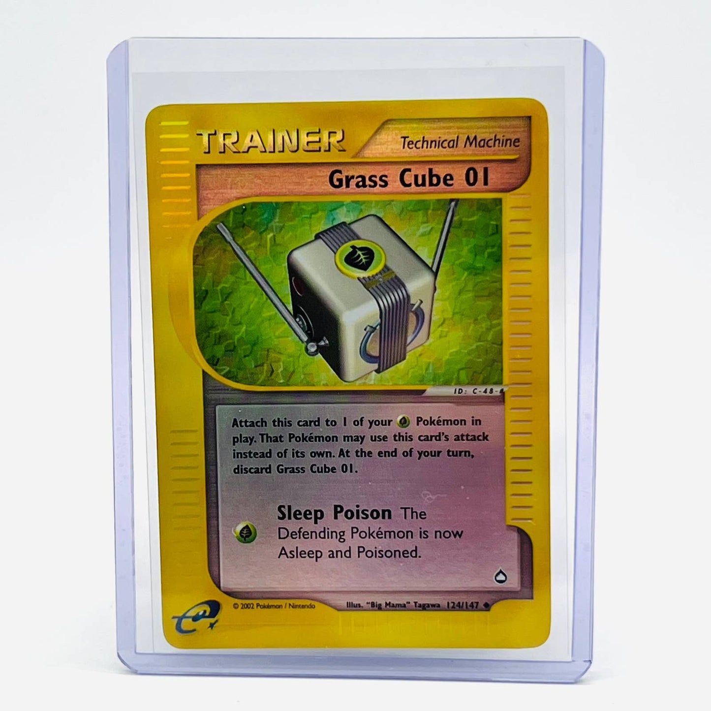 Pokémon Grass Cube 01 Trainer 124/147 Aquapolis Reverse Holo TCG Pokemon Card NM