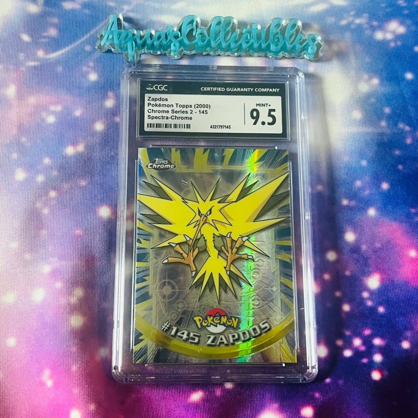 CGC 9.5 MINT+ Zapdos Spectra #145 Pokemon 2000 Topps Chrome Rare (PSA/BGS)