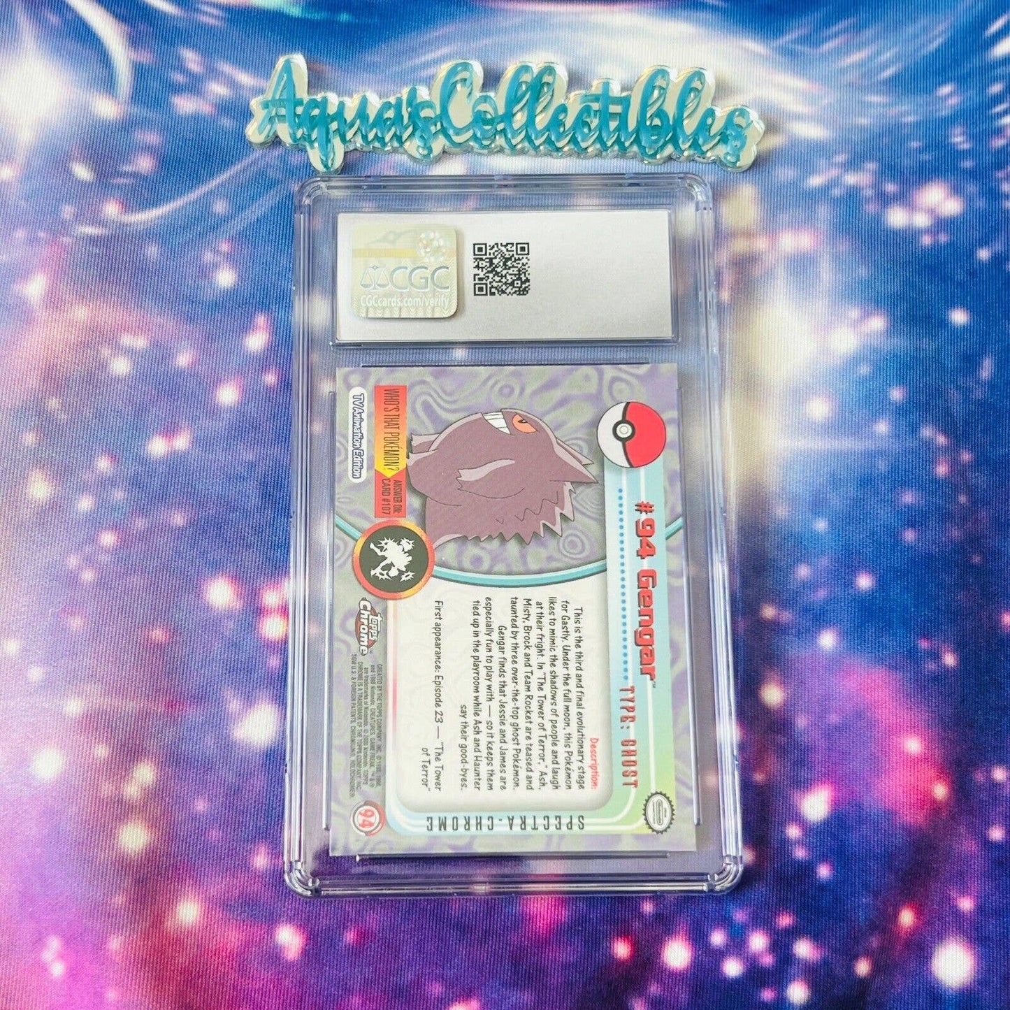 CGC 9 MINT Gengar Spectra #94 Pokemon 2000 Topps Chrome Holo Rare (PSA/BGS)