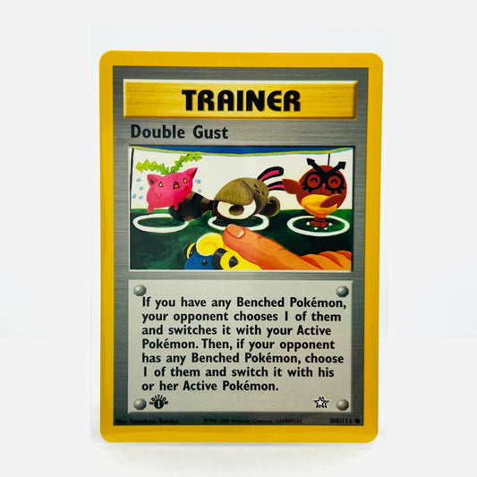 Pokémon Double Gust 1st Edition 100/111 Neo Genesis WOTC Trainer Card NM-MT