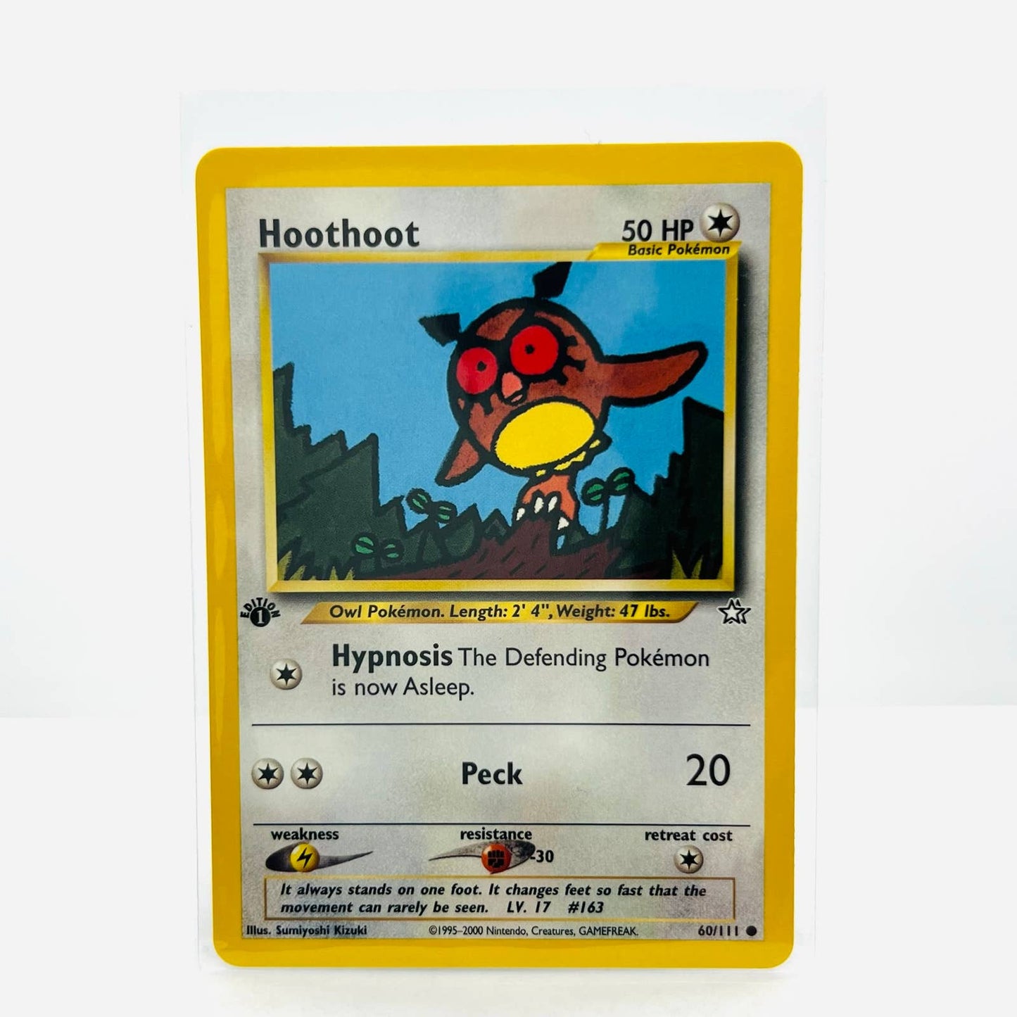 Pokémon Hoothoot 1st Edition 60/111 Neo Genesis WOTC Pokemon Common Card NM-MT