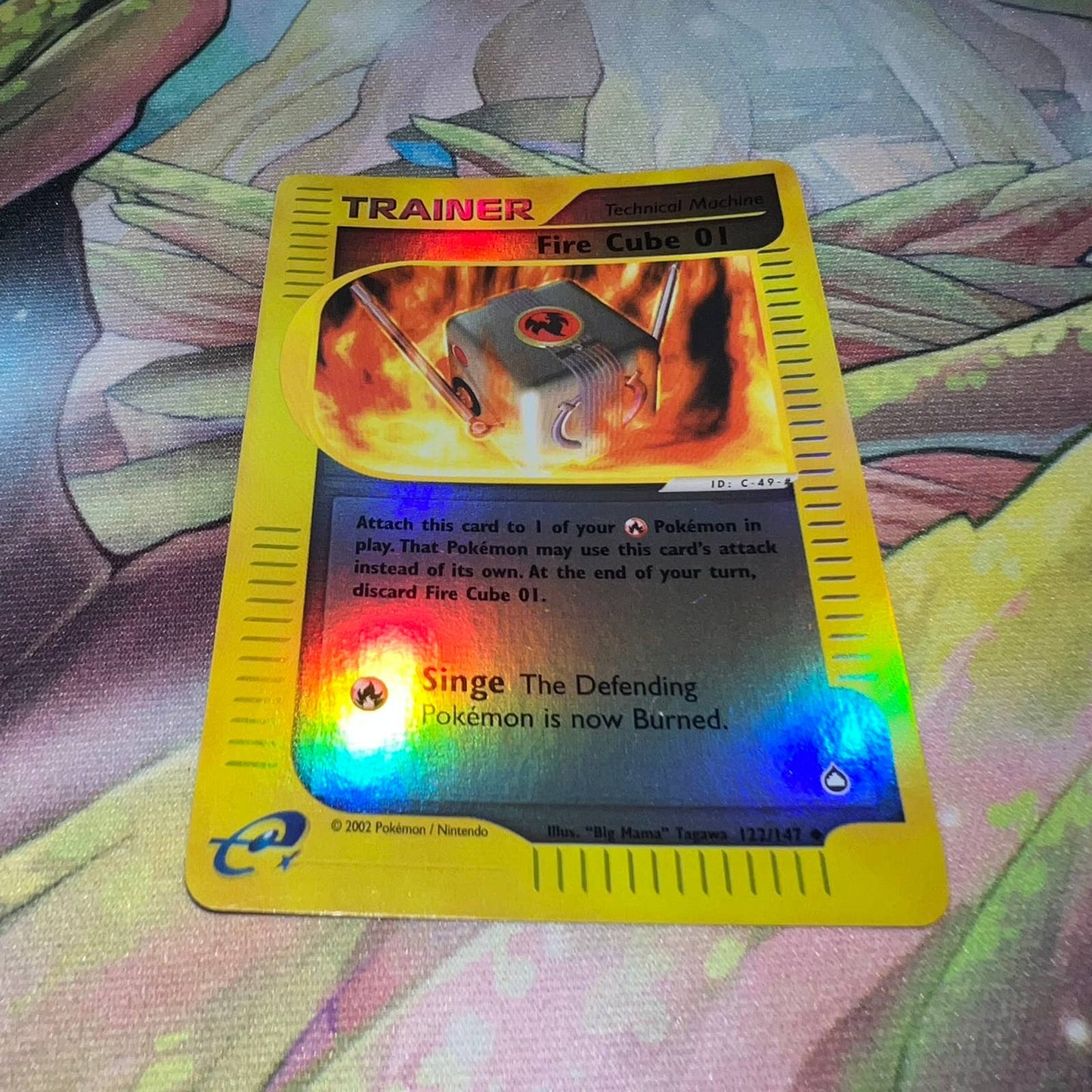 Pokémon Fire Cube 01 Trainer 122/147 Aquapolis Reverse Holo TCG Pokemon Card NM