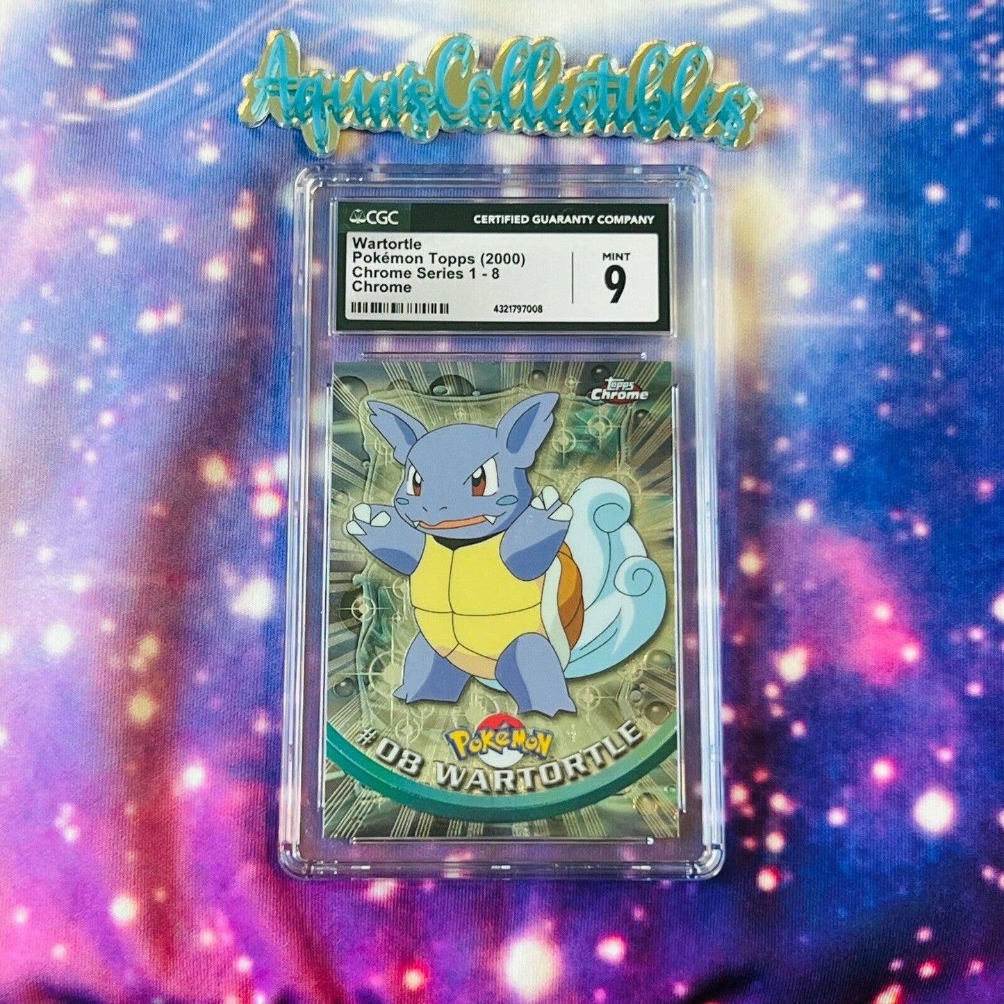 CGC 9 MINT Wartortle #8 Pokemon 2000 Topps Chrome Holo Rare (PSA/BGS)