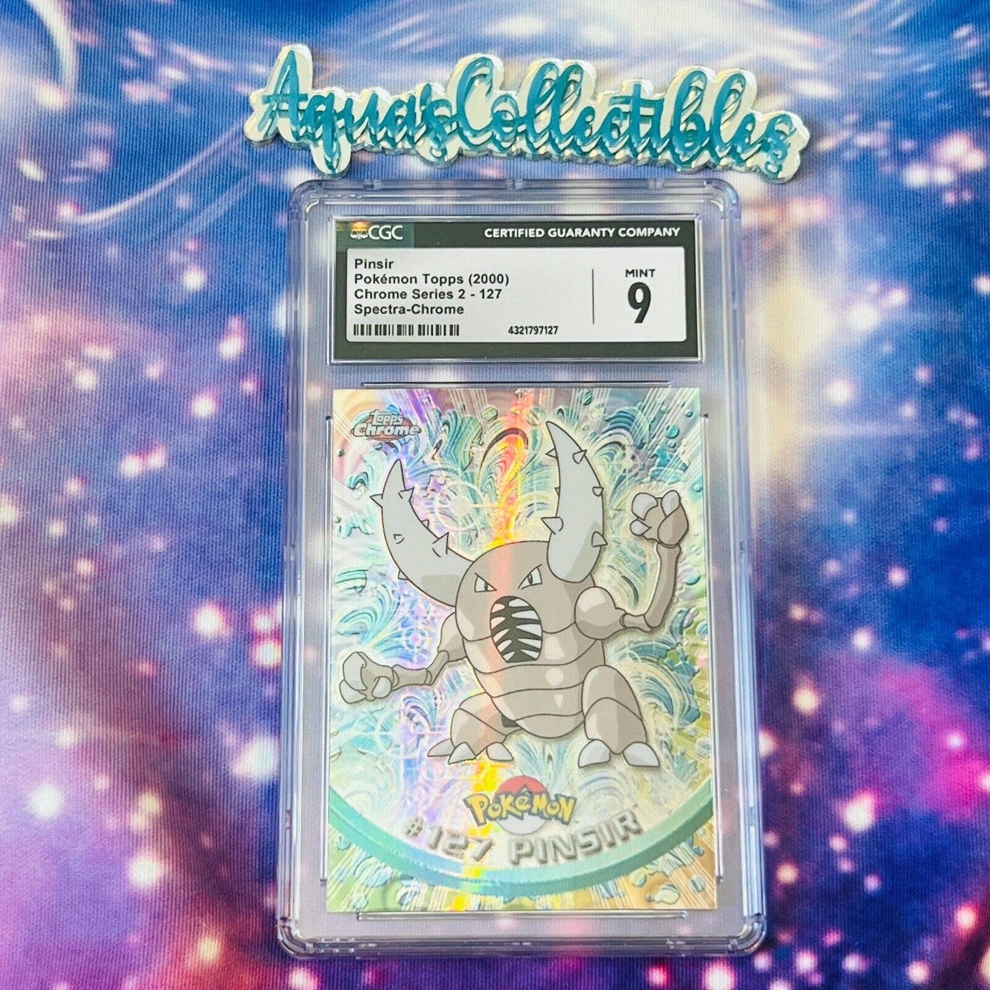 CGC 9 MINT Pinsir Spectra #127 Pokemon 2000 Topps Chrome Holo Rare (PSA/BGS)