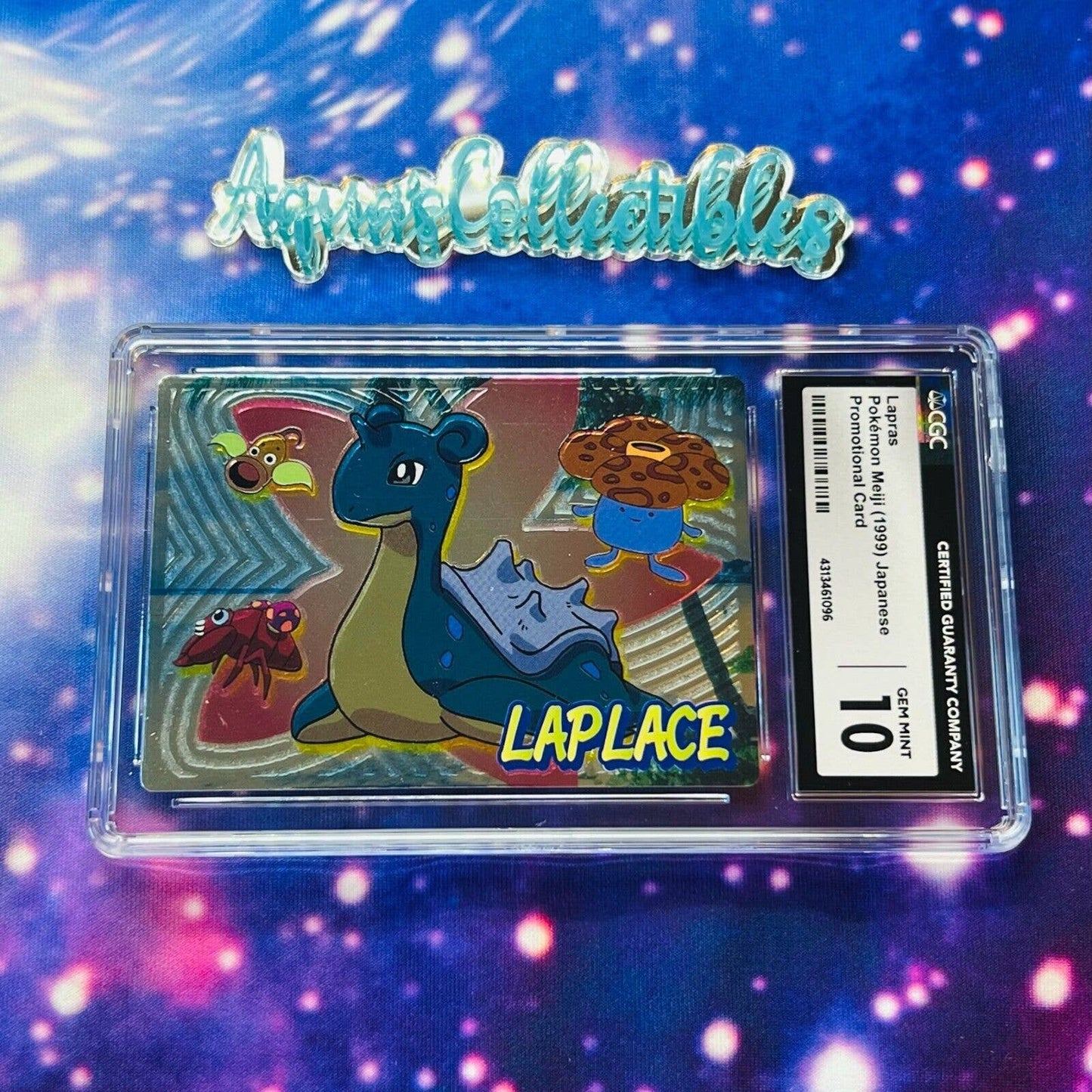 CGC 10 GEM MINT Lapras Laplace Pokemon Meiji 1999 Japanese Promo (PSA/BGS) Pop 1