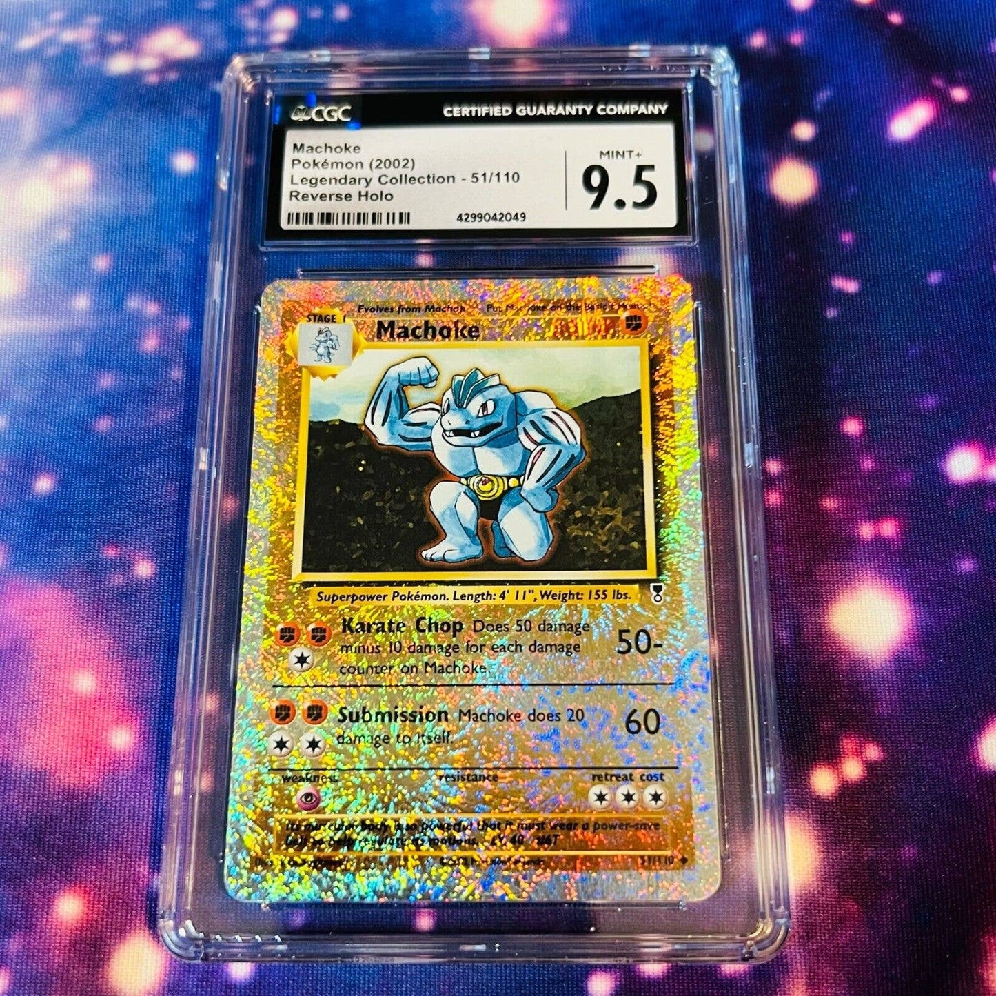 CGC 9.5 MINT+ Machoke 51/110 Pokémon Legendary Collection Reverse (PSA/BGS)