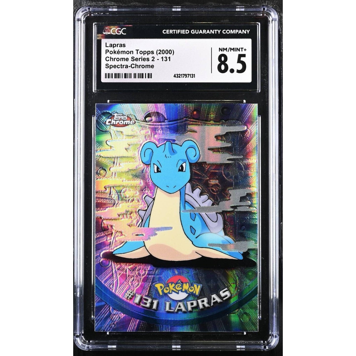 CGC 8.5 NM/MINT+ Lapras Spectra #131 Pokemon 2000 Topps Chrome (PSA/BGS)