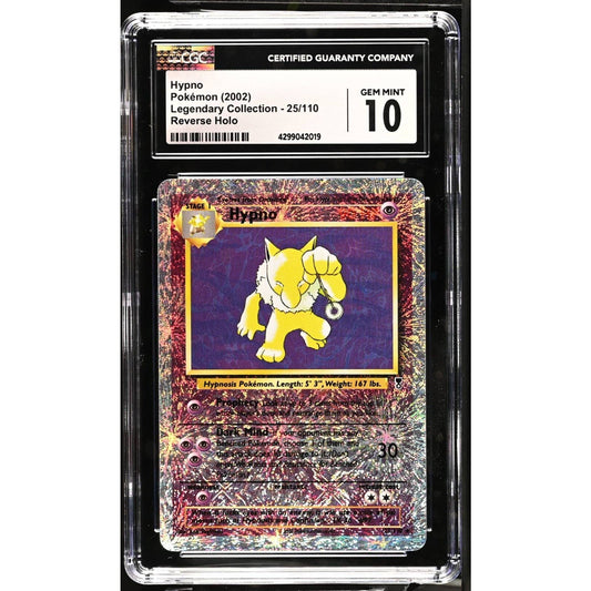 CGC 10 GEM MINT Hypno 25/110 Pokémon Legendary Collection Reverse (PSA/BGS)