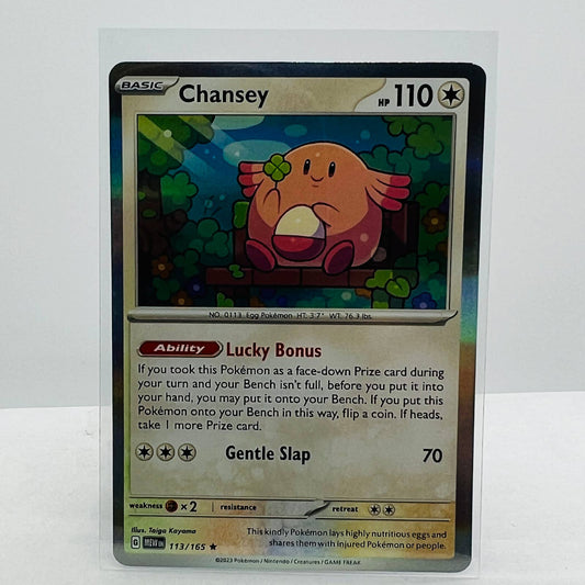 Pokémon Chansey 113/165 Scarlet & Violet Pokemon 151 TCG Holo Rare Card NM-MT