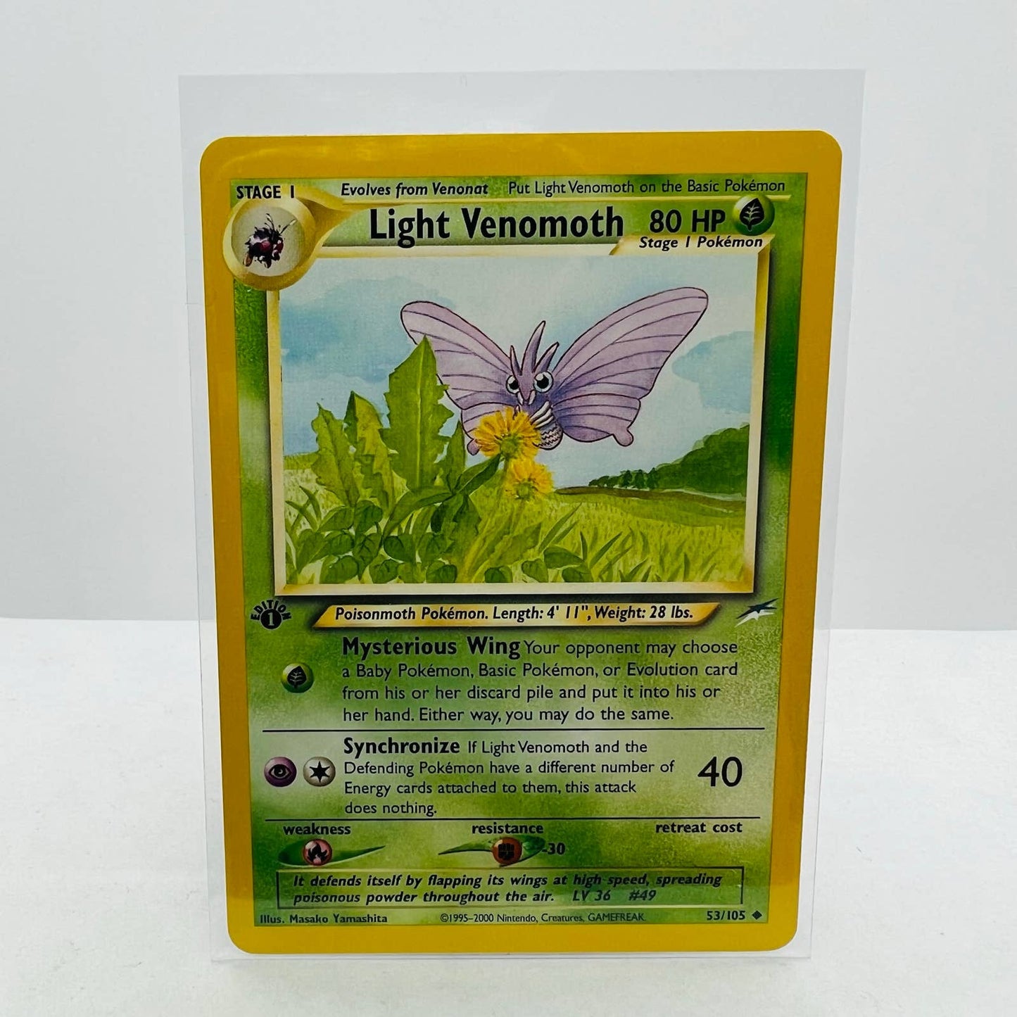 Pokémon Light Venomoth 1st Edition 53/105 Neo Destiny TCG Pokemon Card NM-MT