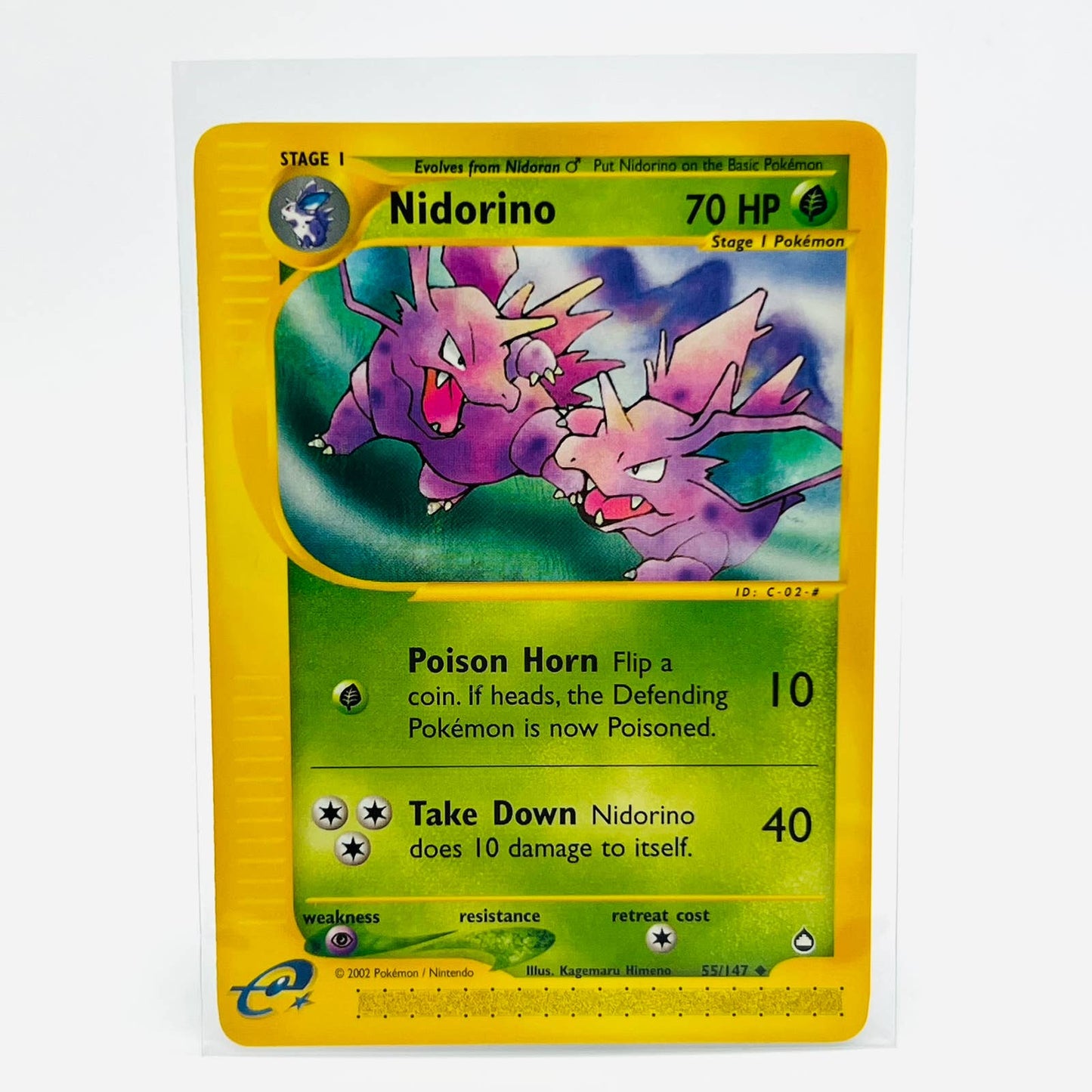 Pokémon Nidorino 55/147 Aquapolis WOTC TCG Pokemon Uncommon Card NM-MT