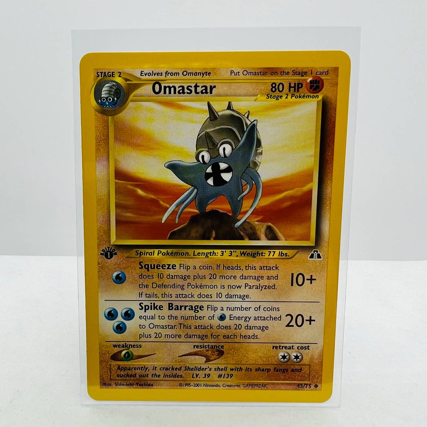 Pokémon Omastar 1st Edition 43/75 Neo Discovery WOTC Pokemon Uncommon Card NM-MT