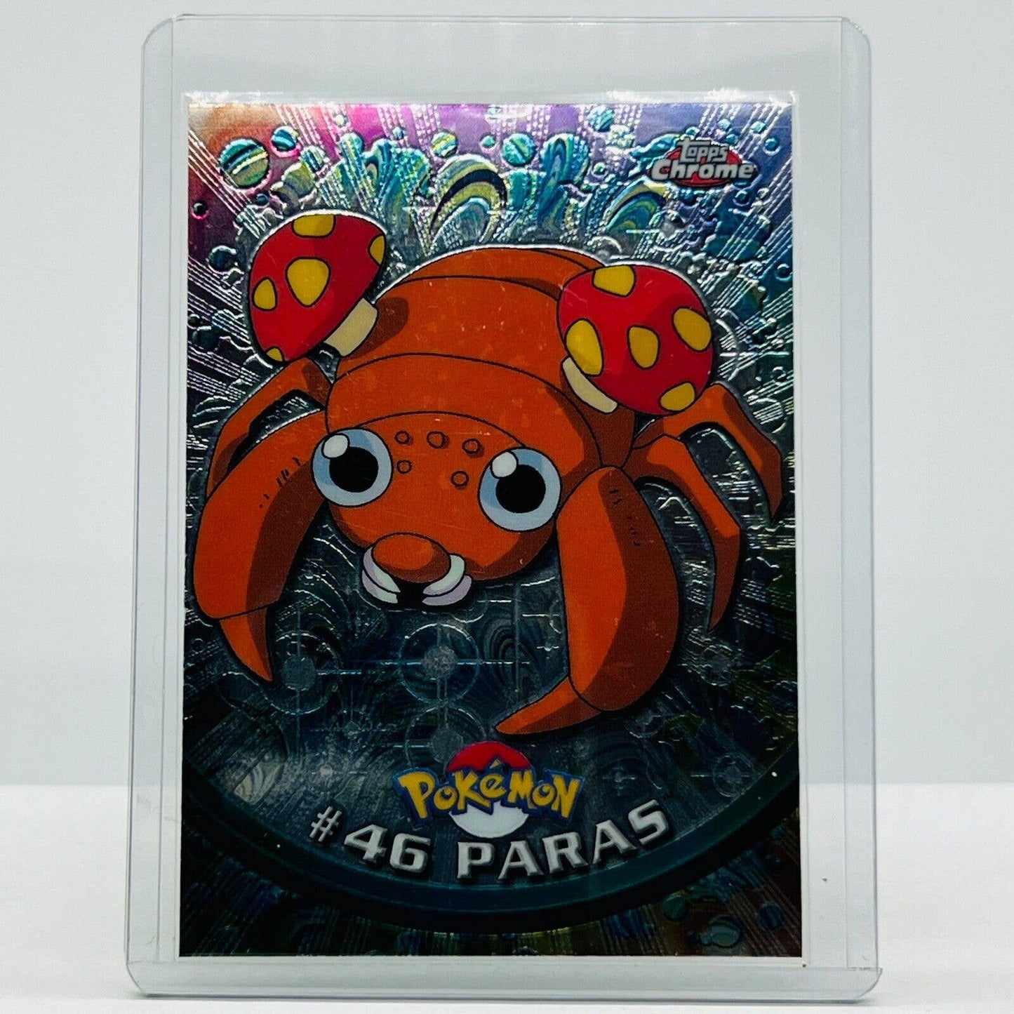 Pokémon Paras #46 Pokemon 2000 Topps TV Animation Chrome Series 1 Holo Foil