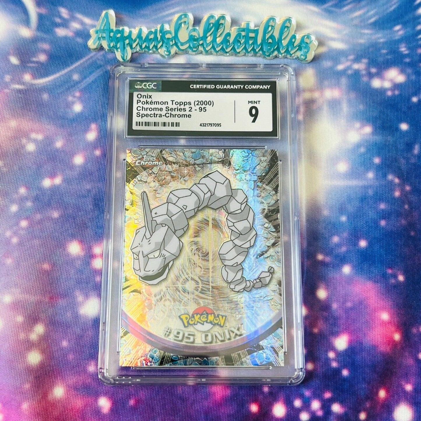 CGC 9 MINT Onix Spectra #95 Pokemon 2000 Topps Chrome Holo Rare (PSA/BGS)