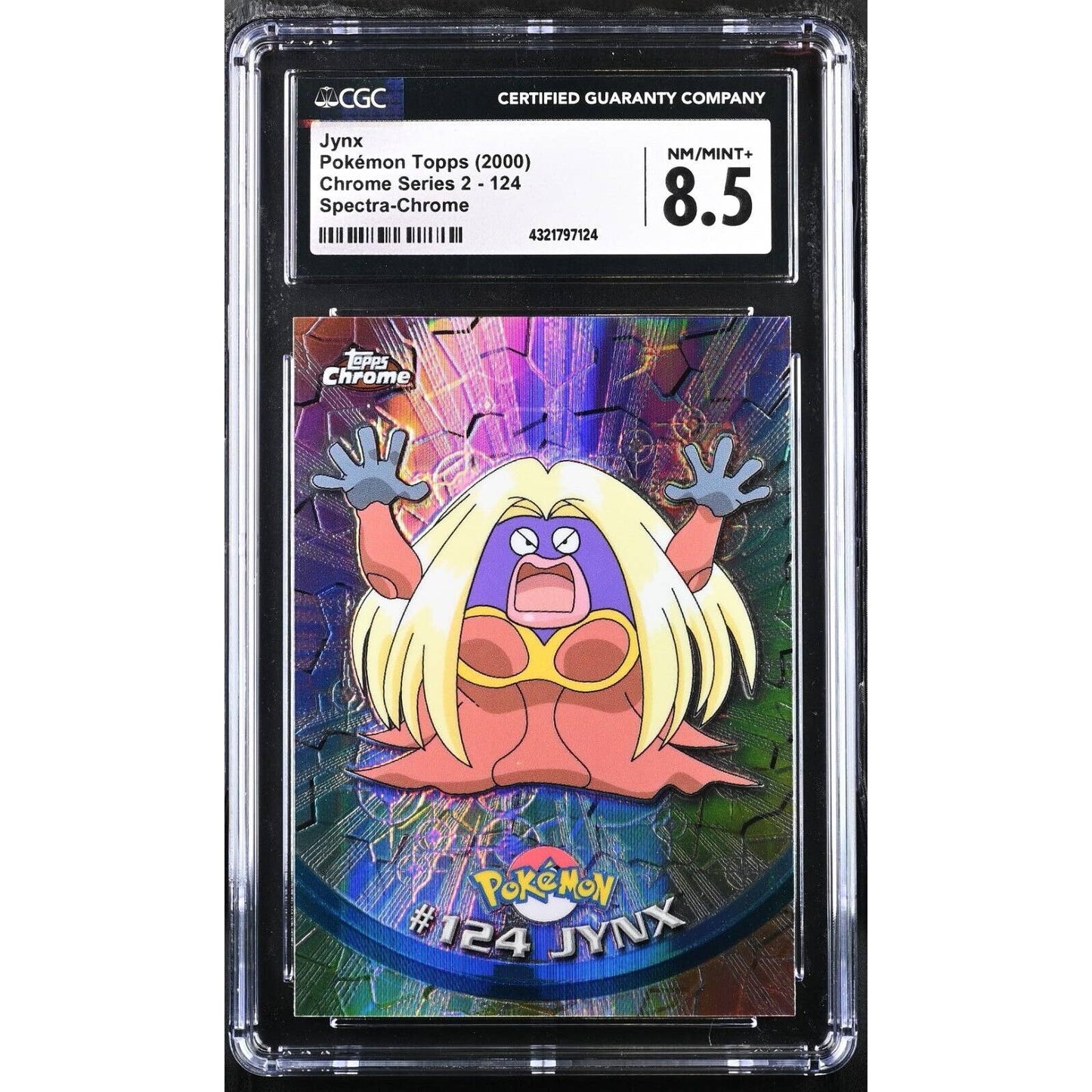 CGC 8.5 NM/MINT+ Jynx Spectra #124 Pokemon 2000 Topps Chrome Holo Rare (PSA/BGS)