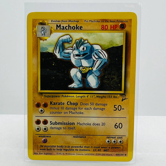 Pokémon Machoke 49/130 Base Set 2 Pokemon 2000 WOTC Uncommon Card NM-MT